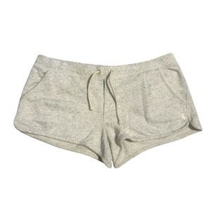 Juicy Couture Y2K Low-Rise Terry Lounge Shorts Grey Speckled